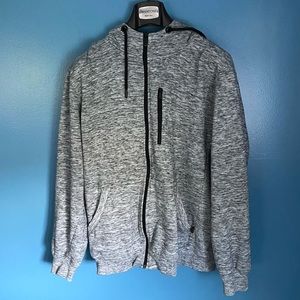 Gray and Black Champs Sporting Goods Zipped Hoodie